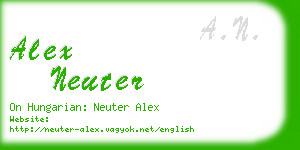 alex neuter business card